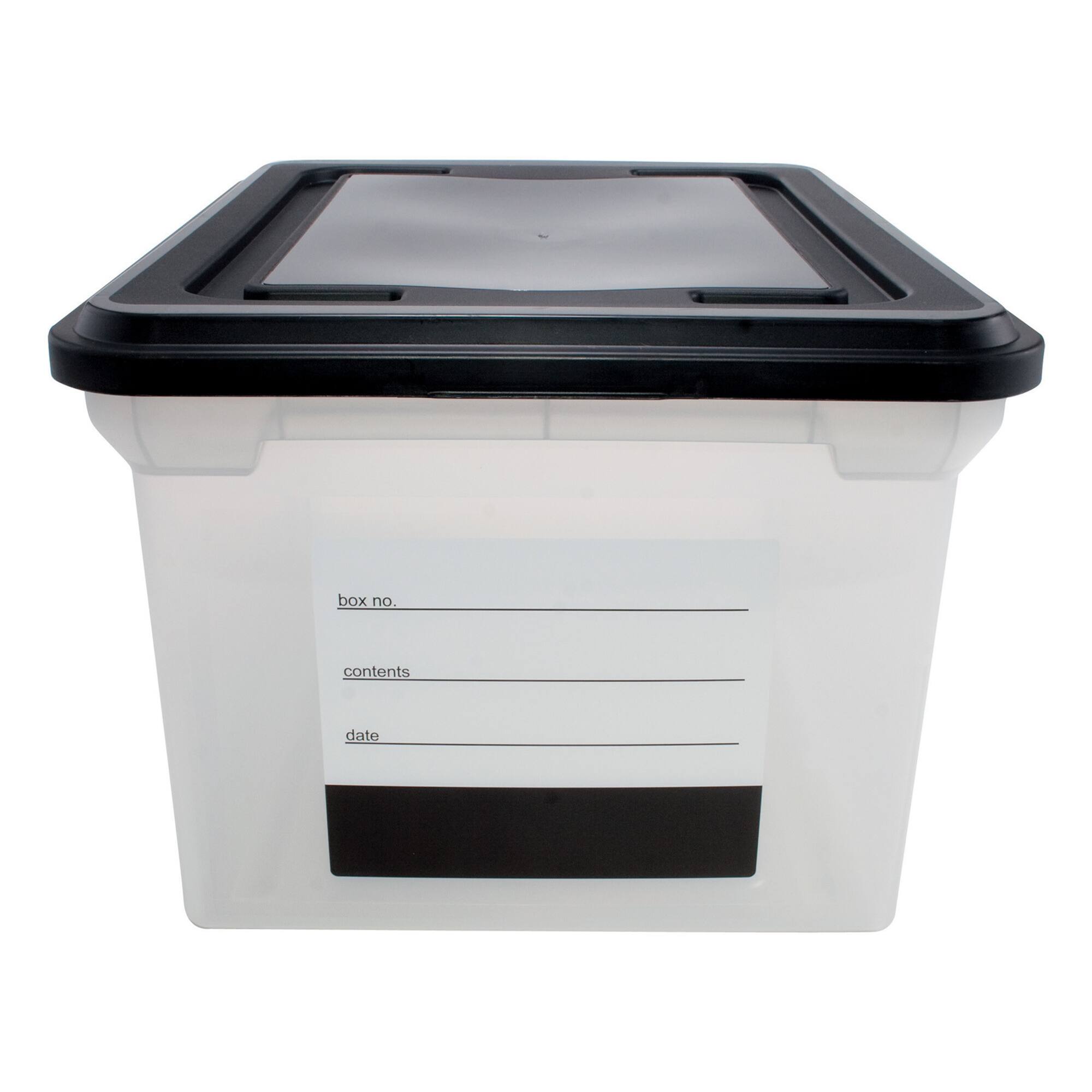 Innovative Storage File Tote with Contents Label